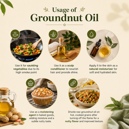 Wooden Cold Pressed Groundnut Oil — 100% Pure & Natural | Shivora Organics