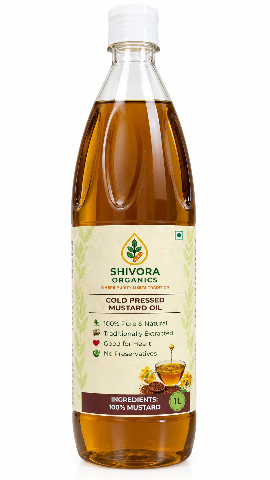 Wooden Cold Pressed Mustard Oil